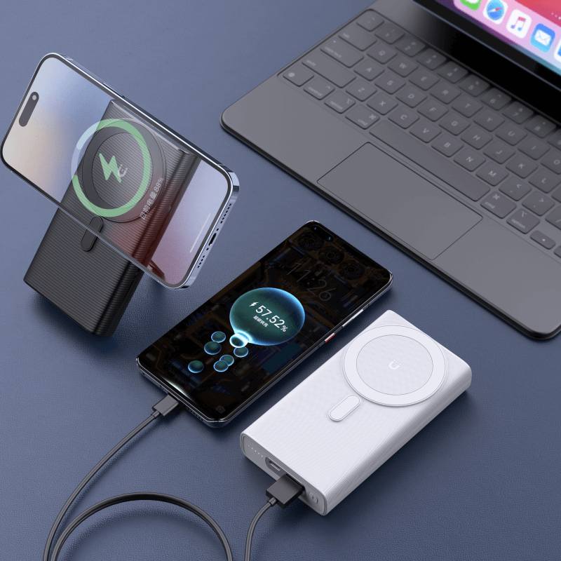 Ylyptech M7  Power Bank(PowerCore 10K),Compact Travel-Ready 10,000mAh Battery Pack with PowerIQ Charging Technology,5V/3A High-Speed Charging for iPhone,iPad,and More (USB-C Input and Output（Black），1pack
