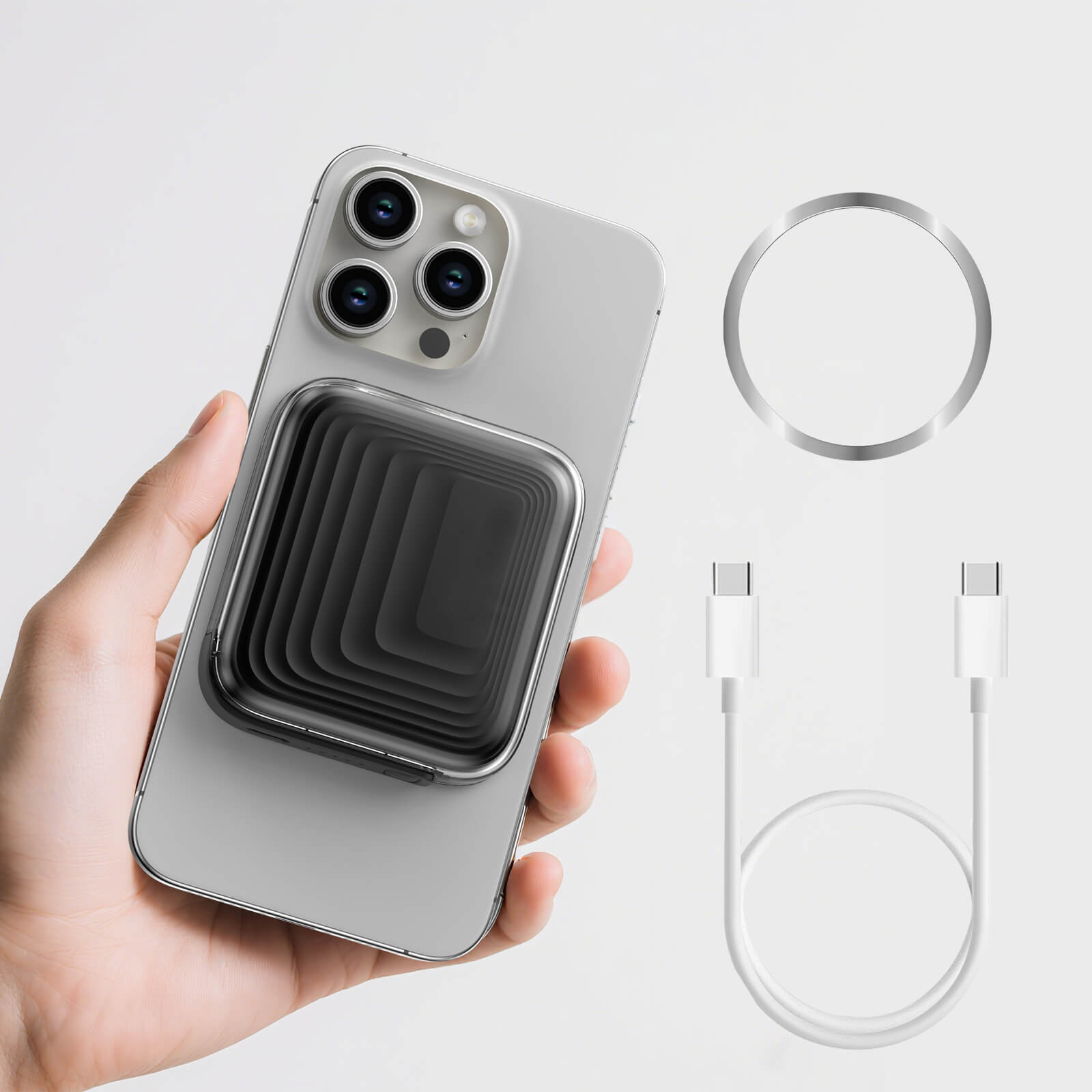 Ylyptech YL309  Power Bank(PowerCore 10K),Compact Travel-Ready 5,000mAh Battery Pack with PowerIQ Charging Technology,5V/3A High-Speed Charging for iPhone,iPad,and More (USB-C Input and Output（Black），1pack
