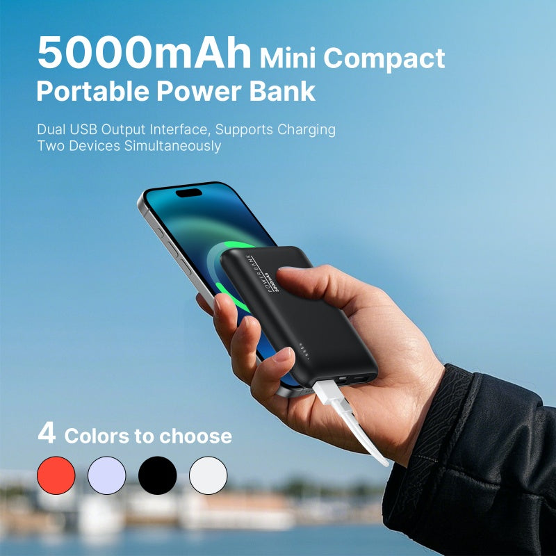 Ylyptech YL309 Power Bank(PowerCore 10K),Compact Travel-Ready 5000mAh Battery Pack with PowerIQ Charging Technology,5V/3A High-Speed Charging for iPhone,iPad,and More (USB-C Input and Output) (Copy)