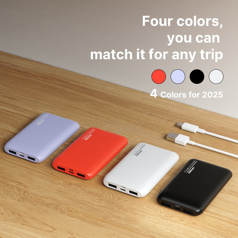 Ylyptech YL309 Power Bank(PowerCore 10K),Compact Travel-Ready 5000mAh Battery Pack with PowerIQ Charging Technology,5V/3A High-Speed Charging for iPhone,iPad,and More (USB-C Input and Output) (Copy)