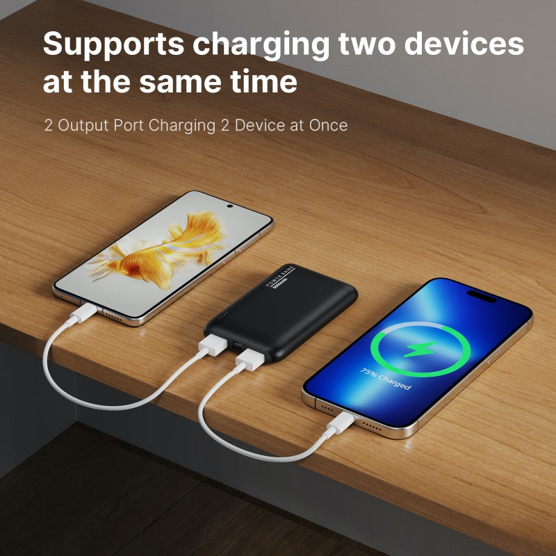 Ylyptech YL309 Power Bank(PowerCore 10K),Compact Travel-Ready 5000mAh Battery Pack with PowerIQ Charging Technology,5V/3A High-Speed Charging for iPhone,iPad,and More (USB-C Input and Output) (Copy)