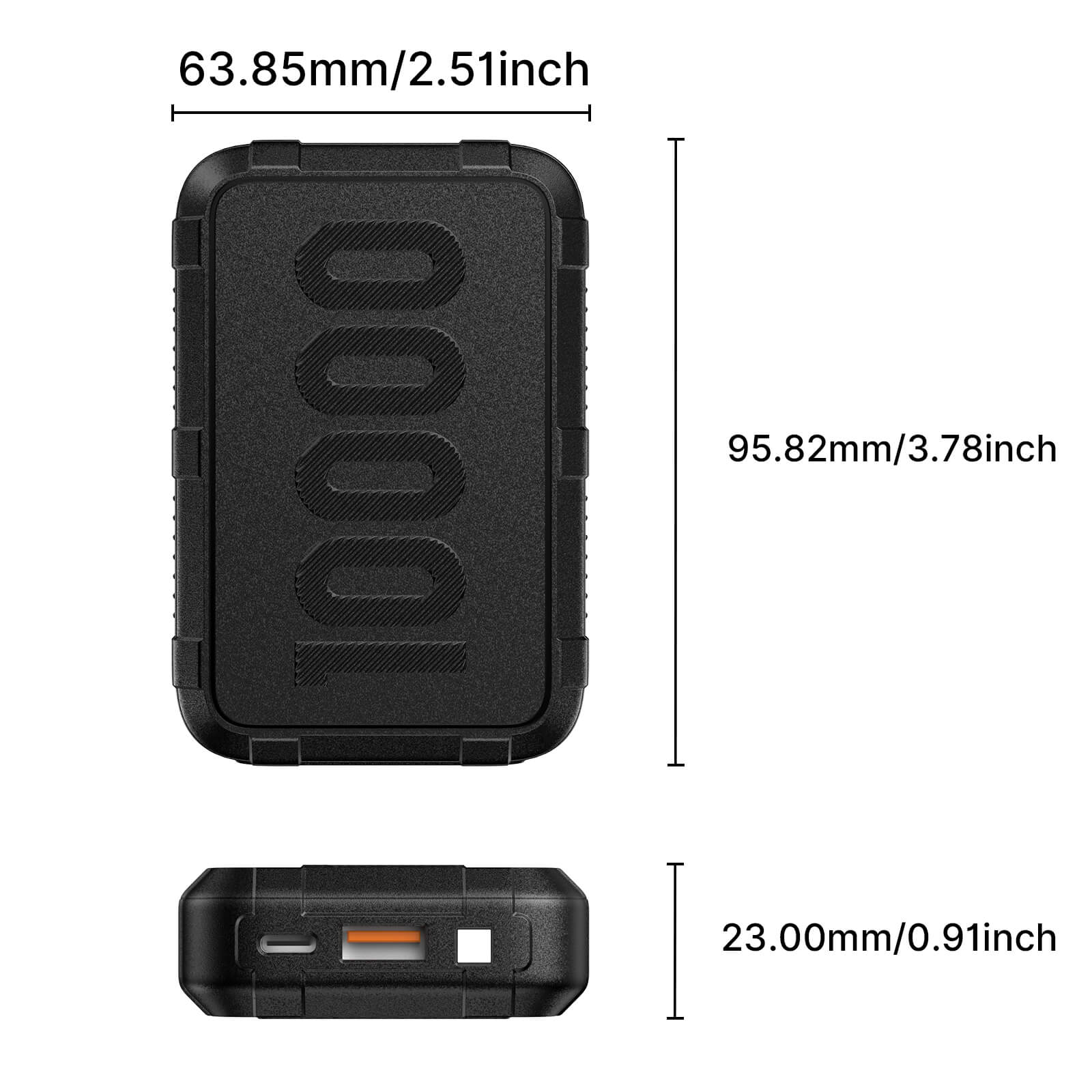 Ylyptech YL311 Power Bank(PowerCore 10K),Compact Travel-Ready 10000mAh Battery Pack with PowerIQ Charging Technology,5V/3A High-Speed Charging for iPhone,iPad,and More (USB-C Input and Output)