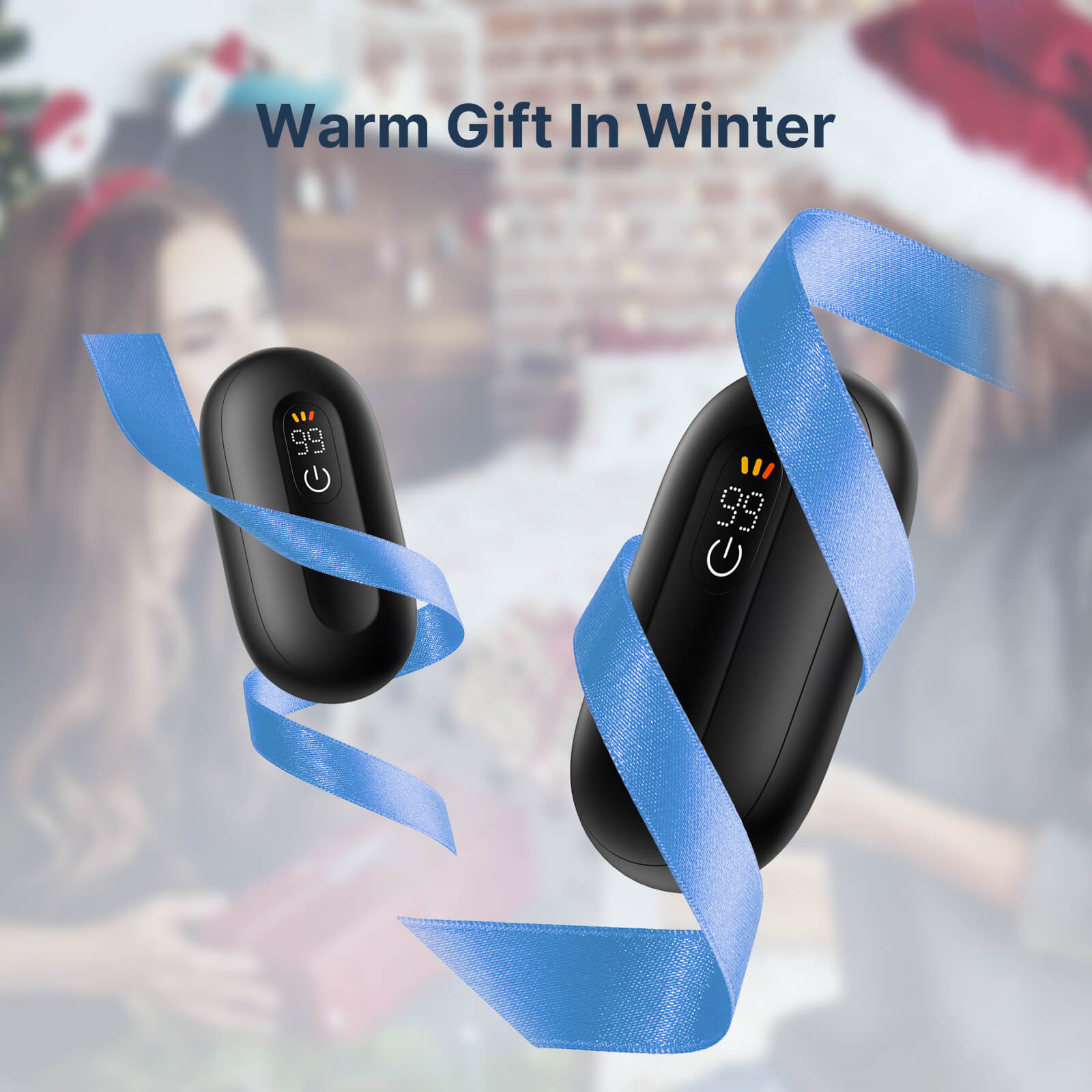 Ylyptech YL108 Hand Warmer(2 Pack Hand Warmers Rechargeable, Portable Electric Hand Warmers Reusable, USB 2 in 1 Handwarmers, Outdoor/Indoor/Warm Gifts for Men Women Kids