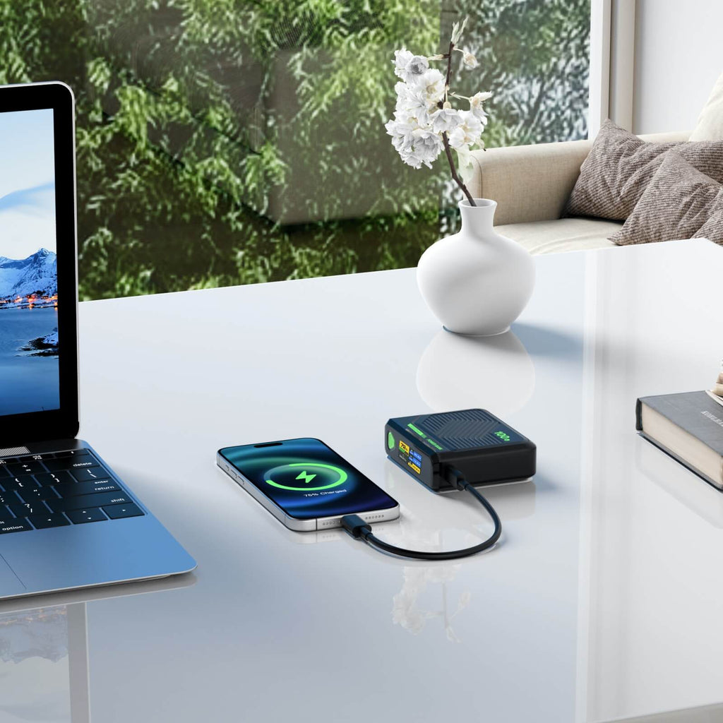 Ylyptech YL999 Power Bank(PowerCore 10K),Compact Travel-Ready 20000mAh Battery Pack with PowerIQ Charging Technology,5V/3A High-Speed Charging for iPhone,iPad,and More (USB-C Input and Output)