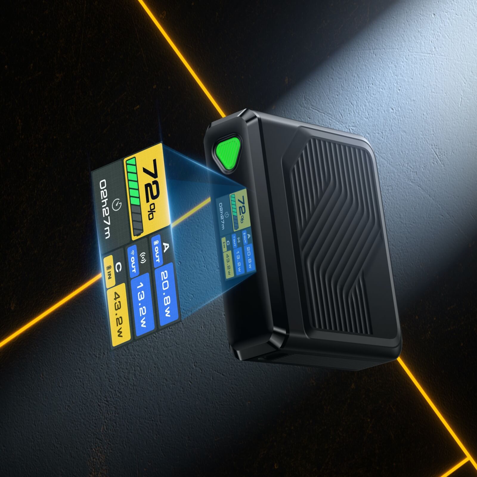 Ylyptech YL999 Power Bank(PowerCore 10K),Compact Travel-Ready 20000mAh Battery Pack with PowerIQ Charging Technology,5V/3A High-Speed Charging for iPhone,iPad,and More (USB-C Input and Output)