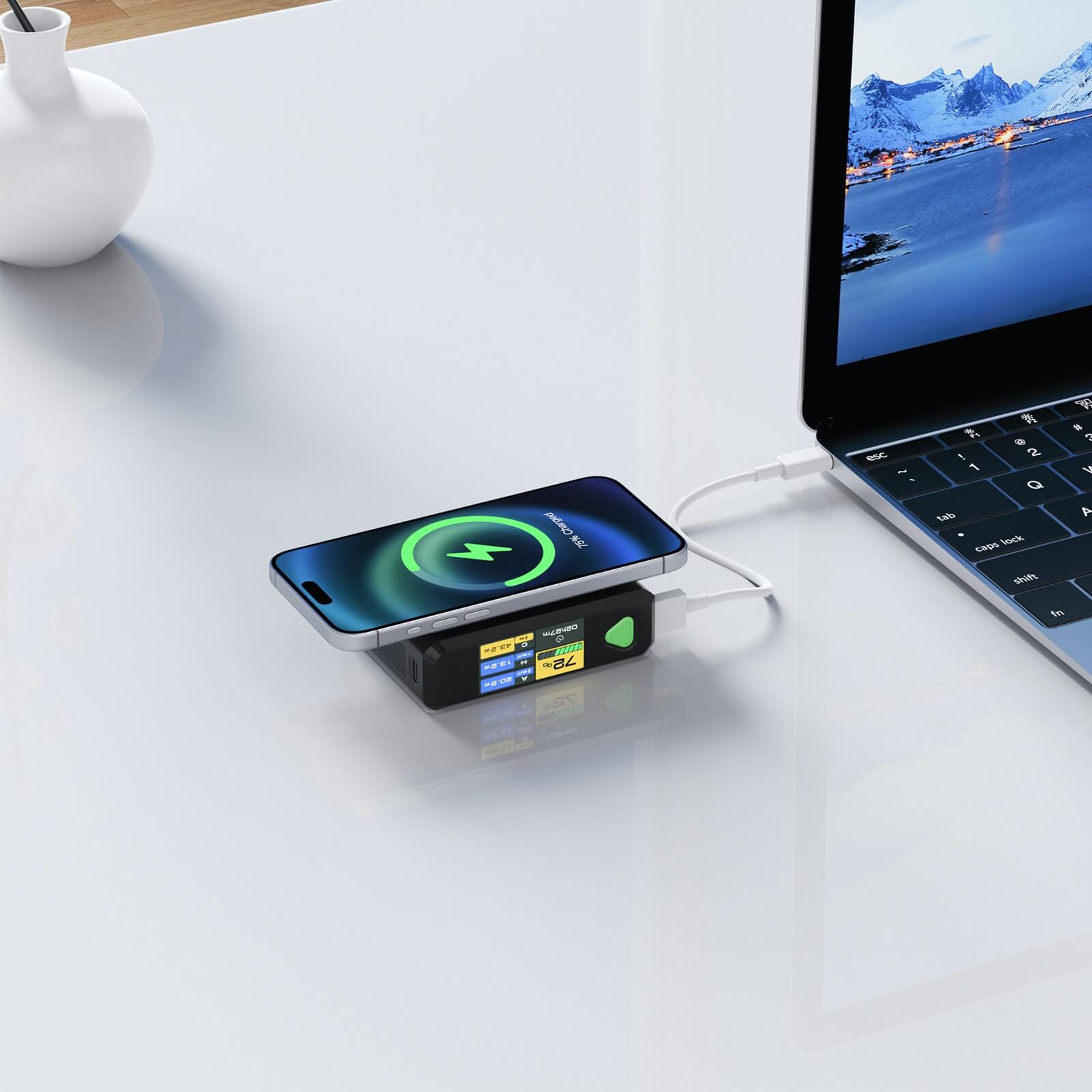 Ylyptech YL999 Power Bank(PowerCore 10K),Compact Travel-Ready 20000mAh Battery Pack with PowerIQ Charging Technology,5V/3A High-Speed Charging for iPhone,iPad,and More (USB-C Input and Output)