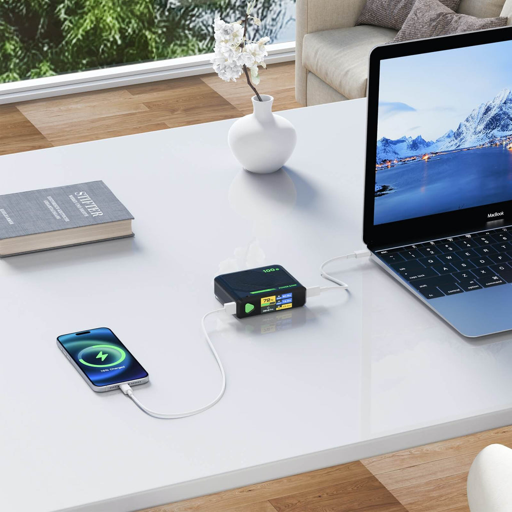 Ylyptech YL999 Power Bank(PowerCore 10K),Compact Travel-Ready 20000mAh Battery Pack with PowerIQ Charging Technology,5V/3A High-Speed Charging for iPhone,iPad,and More (USB-C Input and Output)